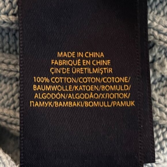 Polo Ralph Lauren Girls Monogram Cable Knit Peplum Cardigan Size 6 Preppy Easter - Picture 6 of 10